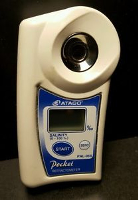 ATAGO POCKET REFRACTOMETER PAL-06S SALINITY (0- 100percent) Used! Works! Seawate