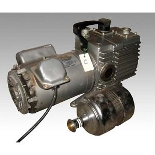 Leybold-Heraeus TriVac Model D8A Vacuum Pump with 1HP GE Motor (c)