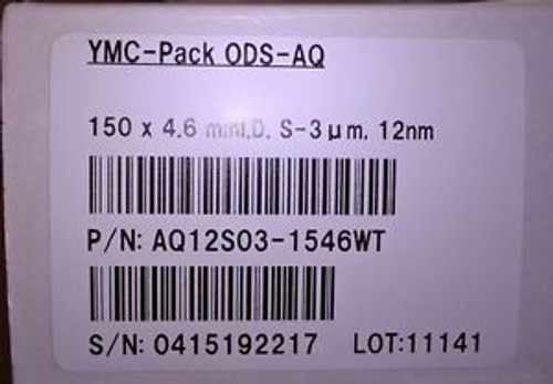 YMC-Pack ODS-AQ HPLC Column 120Å, 3 um, 150 x 4.6 mm, New