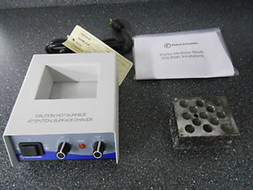 NEW FISHER SCIENTIFIC HEATER 11-718 WITH USED 13 POSITION HEATER BLOCK