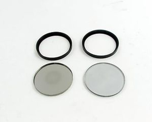 Lot of (2) CaF2 Windows Neutral Density Filters, 3 Diameter, 4mm Thick