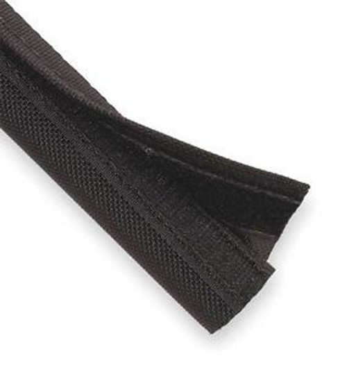 Techflex Dwn1.50Bk25 Sleeving,1 1/2 In, Hook & Loop,25 Ft