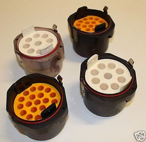 LOT OF 4 E-2 BECKMAN COULTER THERMO JOUAN 3750 RPM MAX CENTRIFUGE BUCKETS 4 ID