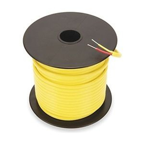 Thermocouple Ext Wire, Kx, 24Awg, Sol, 100Ft