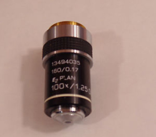 Leica E2 Plan 100x Oil Microscope Objective #13494035