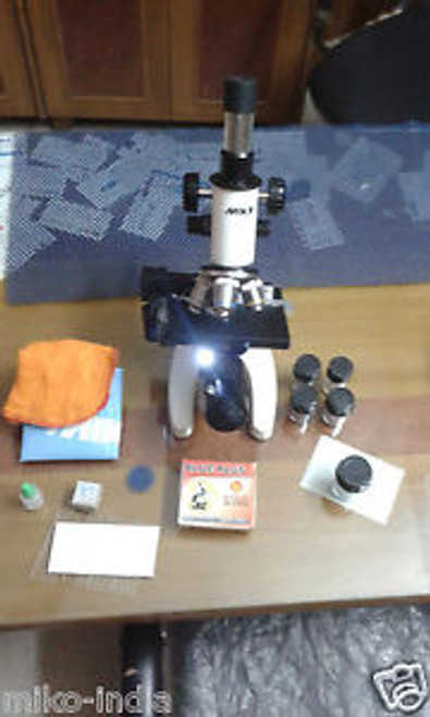 2500x Cordless Vet Lab Microscope w LED Lamp & 100x Oil