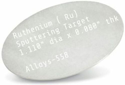 Ruthenium Sputtering Target 1.109 dia x 0.080 thick