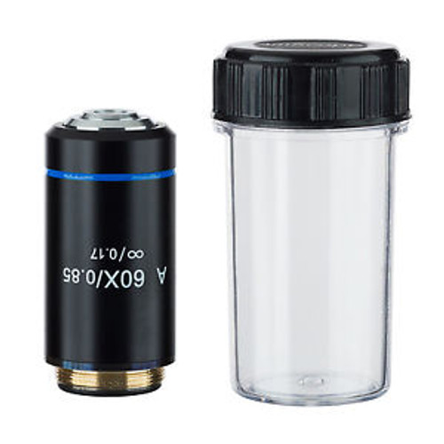 60X Infinity Achromatic Microscope Objective with Black Finish