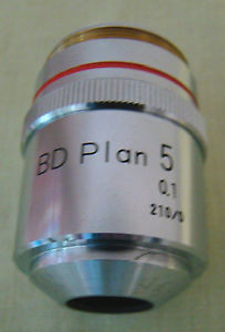 Nikon BD Bightfield Darkfield Plan 5x Microscope Objective.