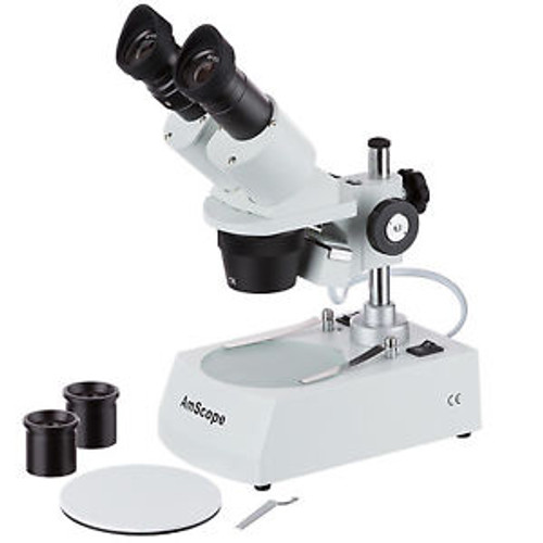 AmScope SE305R-PX Student Forward Binocular Stereo Microscope 5X-10X-15X-30X