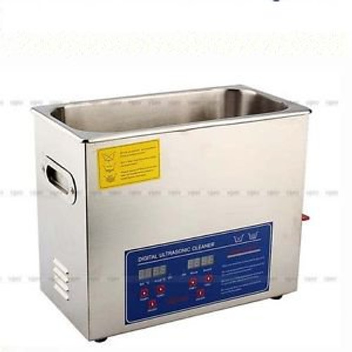 New Stainless Steel 6 L Liter Industry Heated Ultrasonic Cleaner Heater w/Timer