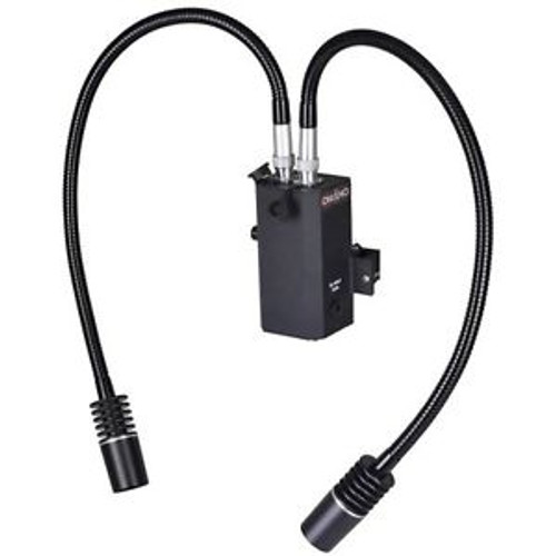 Omano DP6 - Microscope Illuminator - 6W LED - Dual Pipe Gooseneck Light Guides -