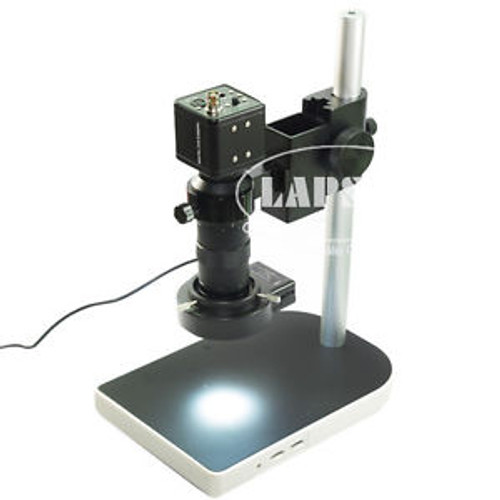 100X BNC AV TV Digital Industry Microscope Camera Set Kit C-Mount Lens LED Light