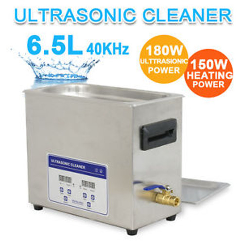 ULTRASONIC CLEANER 6.5L 6.5 L LITER STAINLESS STEEL INDUSTRY HEATED BRACKET