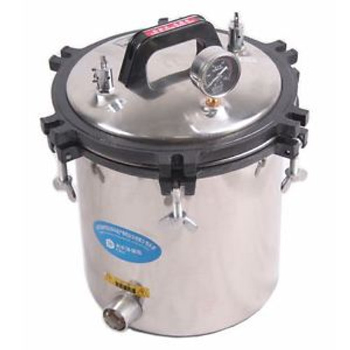 NEW 18L Stainless Steel Steam Autoclave Sterilizer Tattoo Dental Commerical Unit