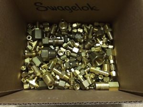 Swagelok Brass Components 1/16 To 3/4 Compression Pipe Ferrules CGA Tees Elbow