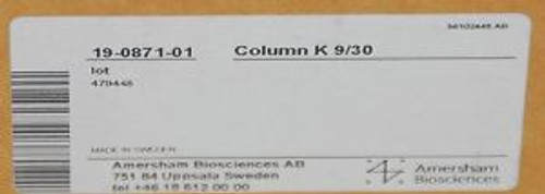 Amersham Biosciences AB Chromatography Column 19-0871-01 Column K 9/30  NEW!!