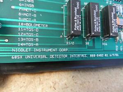 Nicolet 60SX Spectrometer Universal Detector Interface Module P/N 000-8482-01