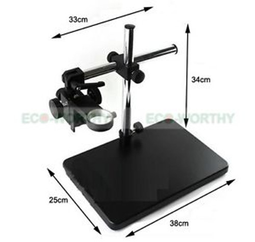 4KG Dual-Arm Metal Boom Stereo Microscope Table Stand Holder Support 50mm Ring