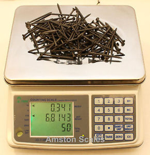 16.5 x 0.0005 LB DIGITAL COUNTING PARTS COIN SCALE 7.5 KG x 0.2 GRAM INVENTORY +