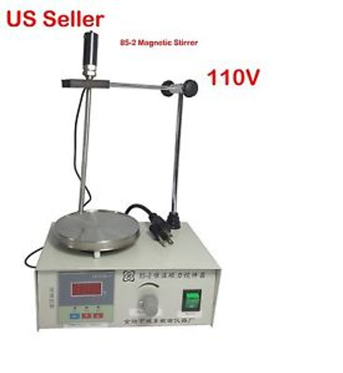 85-2 Magnetic Stirrer with Hot Plate Digital Thermostat Heating Mixer 110V