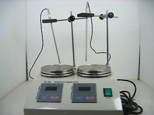 2 Units Heads Multi-unit Digital Thermostatic Magnetic Stirrer Hotplate mixer E