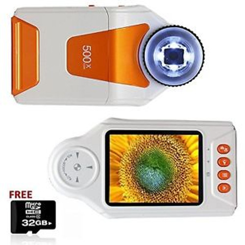 inDigi Indigi? Digital Mobile Handheld Magnifier Microscope 500x ZOOM 2.7 Color