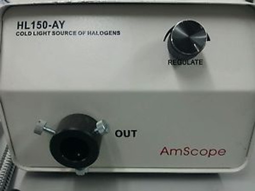 AmScope HL150-AY  Fiber Optic Dual Gooseneck Microscope Illuminator