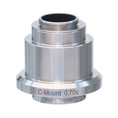 0.7X Stainless Steel C-mount Camera Adapter for Leica Microscopes