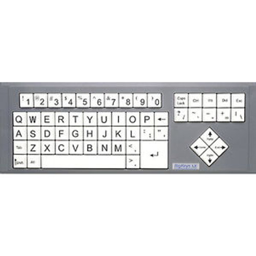 Big Keys LX - Black on White / QWERTY Computer Keyboard