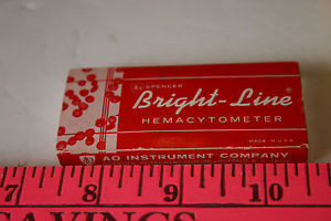 VTG SEALED AMERICAN OPTICAL Bright Line Spencer Hemacytometer Counting Chamber