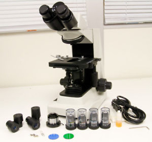 New 40X -1600X Biological Compound Binocular Microscope