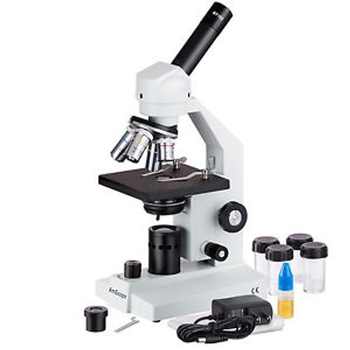 AmScope M500B-LED 40x-2000x Cordless LED Compound Biological Microscope