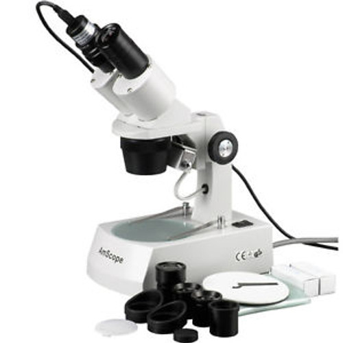 AmScope SE306R-AZ-E 20X-40X-80X Stereo Microscope with USB Camera