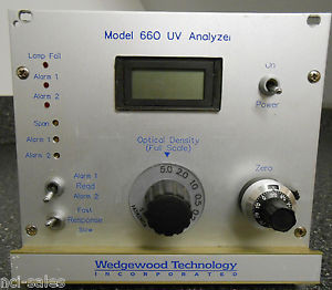 WEDGEWOOD TECHNOLOGY INC MODEL 660 UV ANALYZER AND CORDS
