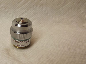 Leitz NPL 20X/0.40 ?/0/30 Microscope Objective Lens Strain Free