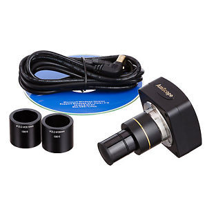 5MP USB Camera for Microscopes Windows XP/Vista/7/8/10 and Mac OS + Testing Slid
