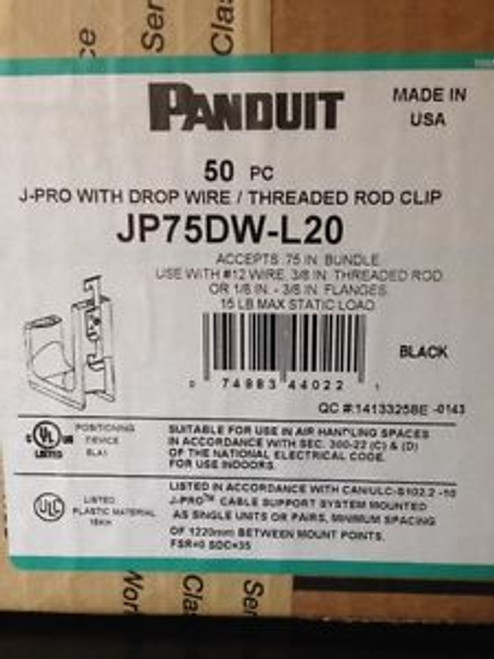 Panduit J-Pro With Drop Wire / Threaded Rod Clip  Jp2W-L20 New 50 Pc