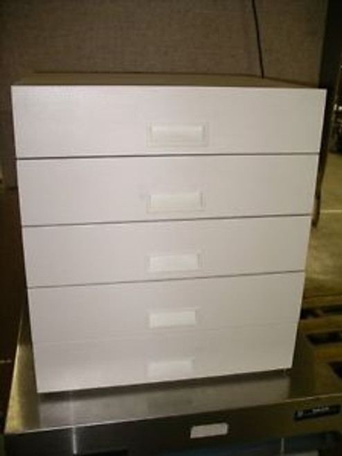 5 Drawer White Benchtop Cabinet