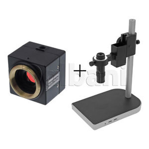 New Digital Microscope Camera Body with Stand and Lens 795x596 Black BNC C-Mount
