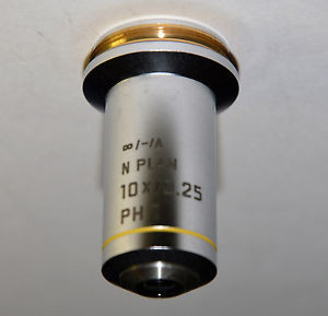 Leica 10x/0.25 N PLAN PH1 inf/-/A Microscope Objective, M25