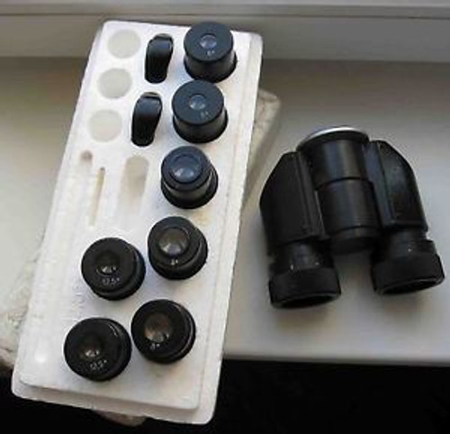 LOMO BINOCULAR to microscope Zeiss eyepiece D=30 + 6x 8x 12,5x, eye cups MBS MBC