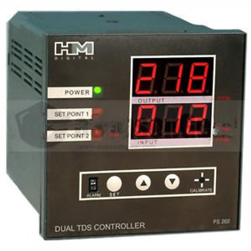 HM PS-202 Panel Mount Dual Display TDS PPM Controller with Sensors, 110V/220V