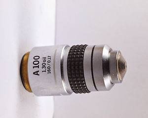 Olympus A 100x /1.30 Oil Microscope Objective 160mm TL