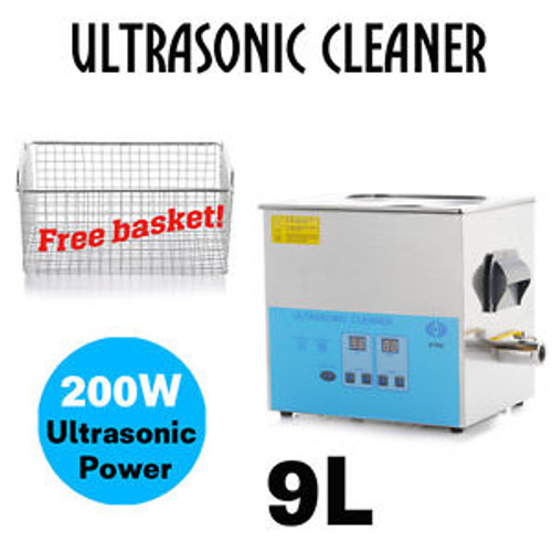 9L Digital Heater Ultrasonic Cleaner Machine Stainless Steel F/Dental Equipment