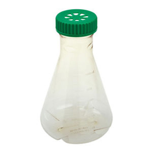 CELLTREAT 2L Erlenmeyer Flask, Vent Cap, Baffled Bottom, 6/Case, Sterile #229855