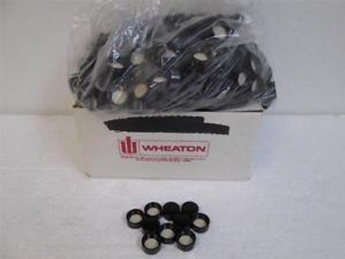 1 Case Wheaton 240216/20-400 Black Plastic Cap w/Rubber Liner (500 pcs)