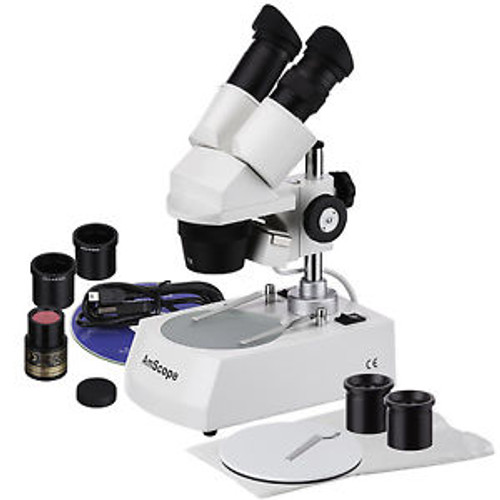 20X-40X-80X Binocular Stereo Dissecting Microscope with 2MP USB Camera