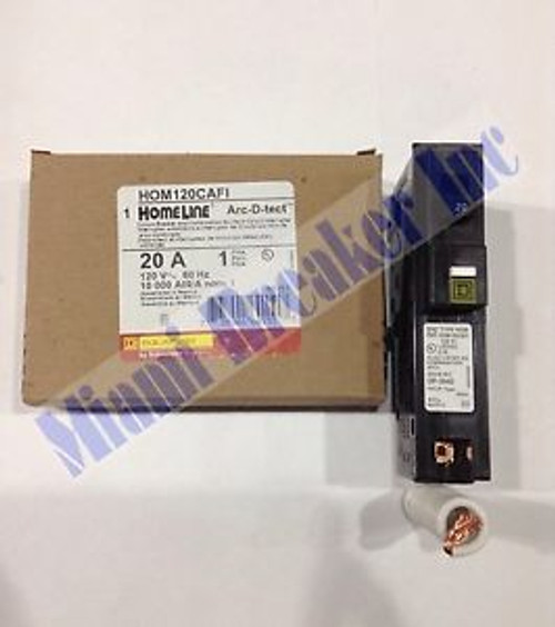 HOM120CAFI Square D HomeLine Circuit Breaker 1 Pole 20 Amp 120V (New In Box)