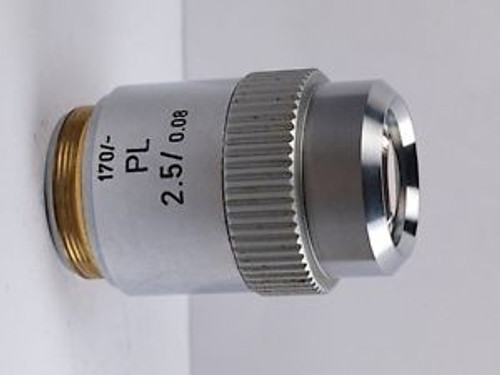 Leitz PL 2.5x /.08 170mm TL Microscope Objective